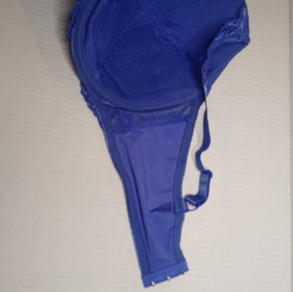Full Figure Maximum Support Lace Bra by Midnight Velvet NWoT Blue 40DD9 - Picture 5 of 9